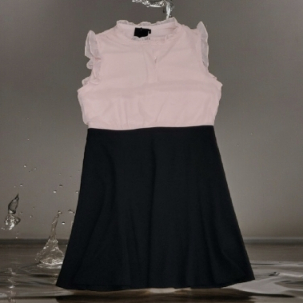 DKNY Ruffle Sleeveless Dinner Business  Formal Dress